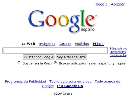 apariencia de google luego de los cambios