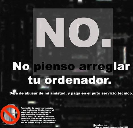 No pienso arreglar tu computador